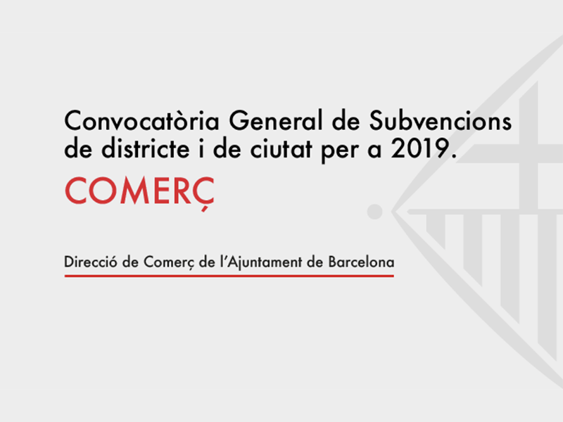 Convocatria de subvencions de comer per a 2019 de l'Ajuntament de Barcelona